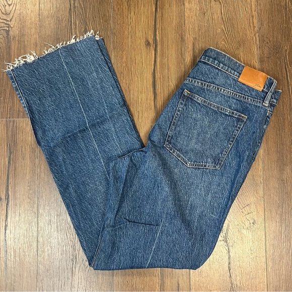 J. Crew Denim - J. Crew Raw Hem Full Length Demi Bootcut Blue Jeans SZ 32T